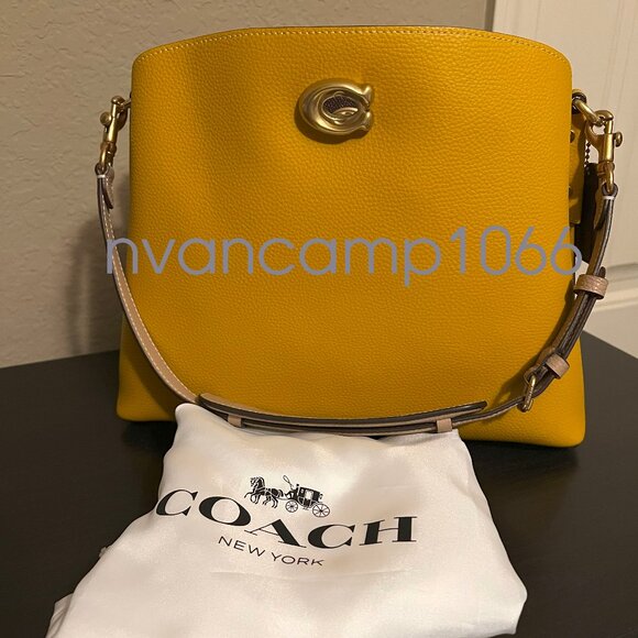 COACH Willow Shoulder Bag Cornflower Yellow *new condition* - Picture 1 of 5